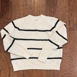 Pistola Cream and Olive Stripe Knit Sweater, NWT, Medium